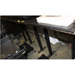 LOT OF THREE BLACK WOOD TABLES