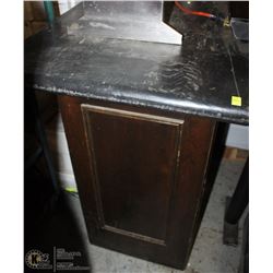 LARGE BLACK  WOOD BAR TABLE