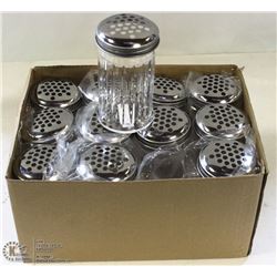 CHEESE OR PEPPER SHAKERS LOT OF 12 NEW