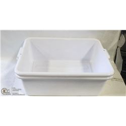 TOTE BOXES - LOT OF 2 - WHITE  7" DEEP