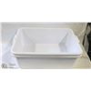 Image 1 : TOTE BOXES - LOT OF 2 - WHITE  7" DEEP