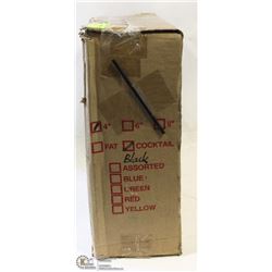 4.5" COCKTAIL STRAWS BLACK (6000)