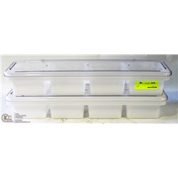 GROUP OF 2 COMDIMENT SERVING TRAYS