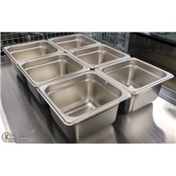 1/6 SIZE, 4" DEEP INSERTS - LOT OF 6