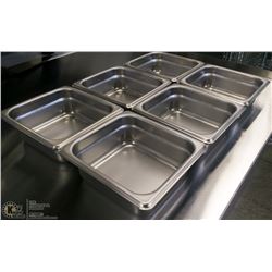 1/6 SIZE, 2.5" DEEP INSERTS - LOT OF 6