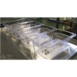 1/3 SIZE, 4" POLYCARB INSERTS - LOT OF 4