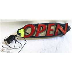 LUMICAST BRUSHED OPEN SIGN