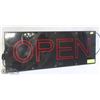 Image 1 : 17W BLACK BACKDROP OPEN SIGN