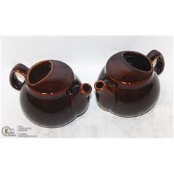 2 NEW  BROWN-FINISH 2 CUP TEAPOTS