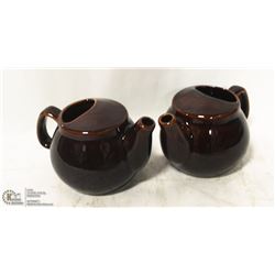 2 NEW  BROWN-FINISH 2 CUP TEAPOTS