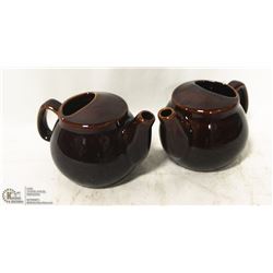 2 NEW  BROWN-FINISH 2 CUP TEAPOTS