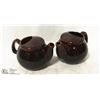 Image 1 : 2 NEW  BROWN-FINISH 2 CUP TEAPOTS