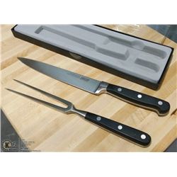 HIGH QUALITY 8" CARVING KNIFE WITH 6" FORK SET