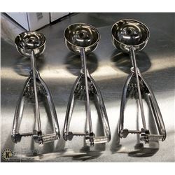 PORTION CONTROL DISHERS S/S SET - SET OF 3