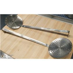 18" STAINLESS SKIMMERS - LOT OF 2