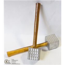 2 NEW ALUMINUM MEAT MALLETS