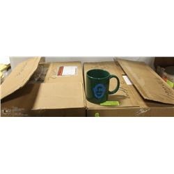 CASE & A HALF OF GREEN CERAMIC COFFEE MUGS