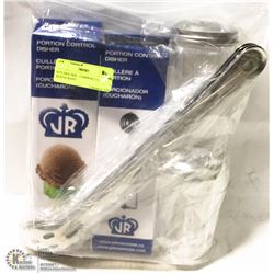 COMMERCIAL RESTAURANT MIXED LOT OF 2 SCOOPS, 2