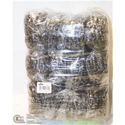 PACKAGE OF 12 NEW STAINLESS STEEL POT SCRUBBERS