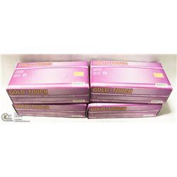 LOT OF 4 GOLD TOUCH SYNTHETIC VINYL DISPOSABLE