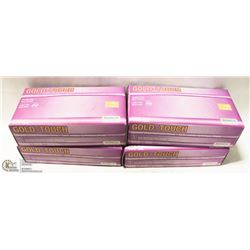 LOT OF 4 GOLD TOUCH SYNTHETIC VINYL DISPOSABLE