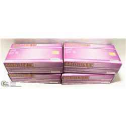 LOT OF 4 GOLD TOUCH SYNTHETIC VINYL DISPOSABLE