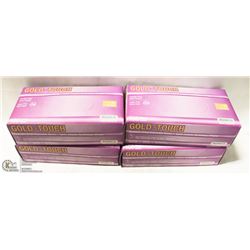 LOT OF 4 GOLD TOUCH SYNTHETIC VINYL DISPOSABLE