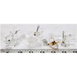 LOT OF 5 SWAROVSKI SILVER CRYSTAL FIGURINES