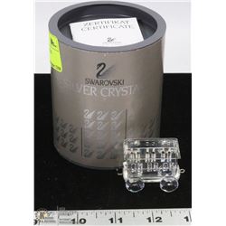 SWAROVSKI SILVER CRYSTAL TRAIN CAR FIGURINE W/