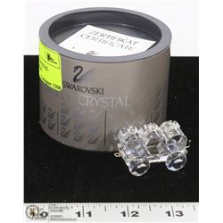 SWAROVSKI SILVER CRYSTAL TRAIN CAR FIGURINE W/