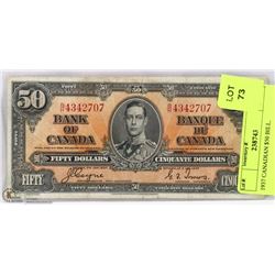 1937 CANADIAN $50 BILL.