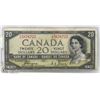 Image 1 : 1954 CANADIAN $20 DEVILS FACE BILL.
