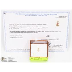 10KT YELLOW GOLD PENDANT WITH COLORED CUBIC