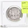 Image 1 : 1943 CANADIAN 50 CENT PIECE