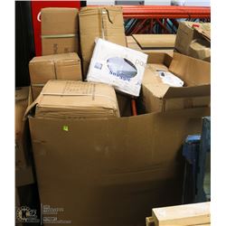 PALLET OF NEW TWIN BEDS SHEETS AND TWIN XL PADS