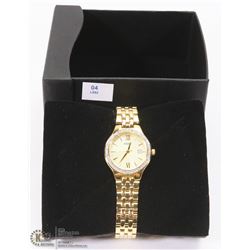 4) SEIKO WATER RESISTANT CRYSTAL GOLD PLATED