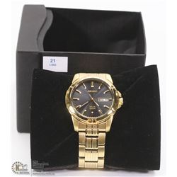 21) SEIKO SOLAR 100M MENS WATER RESISTANT WATCH
