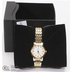 22) BULOVA 4 DIAMOND WATER RESISTANT WATCH