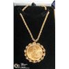 Image 1 : 14KT YELLOW GOLD COIN PENDANT & YELLOW GOLD DOUBLE