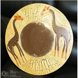 LARGE GIRAFFE MOSAIC MIRROR 21"H