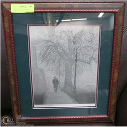 FRAMED, SIGNED, LTD EDITION, BLK&W SKETCH BY