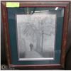 Image 1 : FRAMED, SIGNED, LTD EDITION, BLK&W SKETCH BY