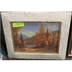 VINTAGE FRAMED COLOR PRINT BY ROLLAND