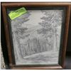 Image 1 : VINTAGE FRAMED&SIGNED PENCIL SKETCH BY EDWARD