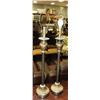 Image 1 : PAIR OF TALL SHOWHOME LAMPS - NO SHADES.