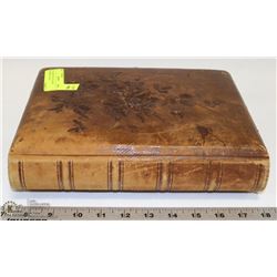 1851 EMPTY PHOTO ALBUM LEATHER W/CLASP