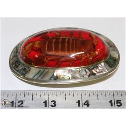 REAL SCORPION IN A BELT BUCKLE