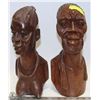 Image 1 : M-F 1930'S  AFRICAN HEAD CARVINGS