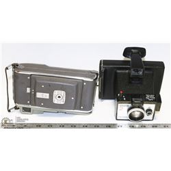 2 VINTAGE POLAROID CAMERAS