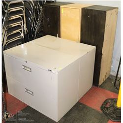 LOT OF FILE CABINETS AND WOOD CABINETS